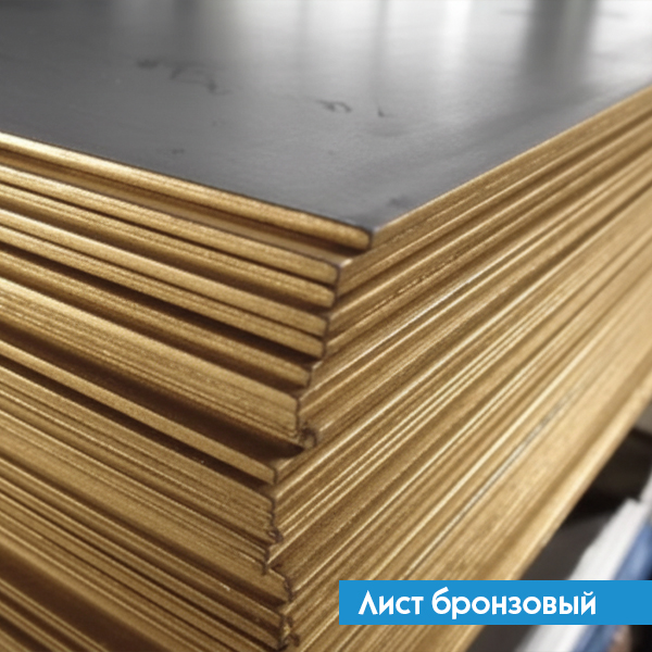 Лист бронзовый 2х3000х6000 мм БРХ1 ТУ 48-21-779-85